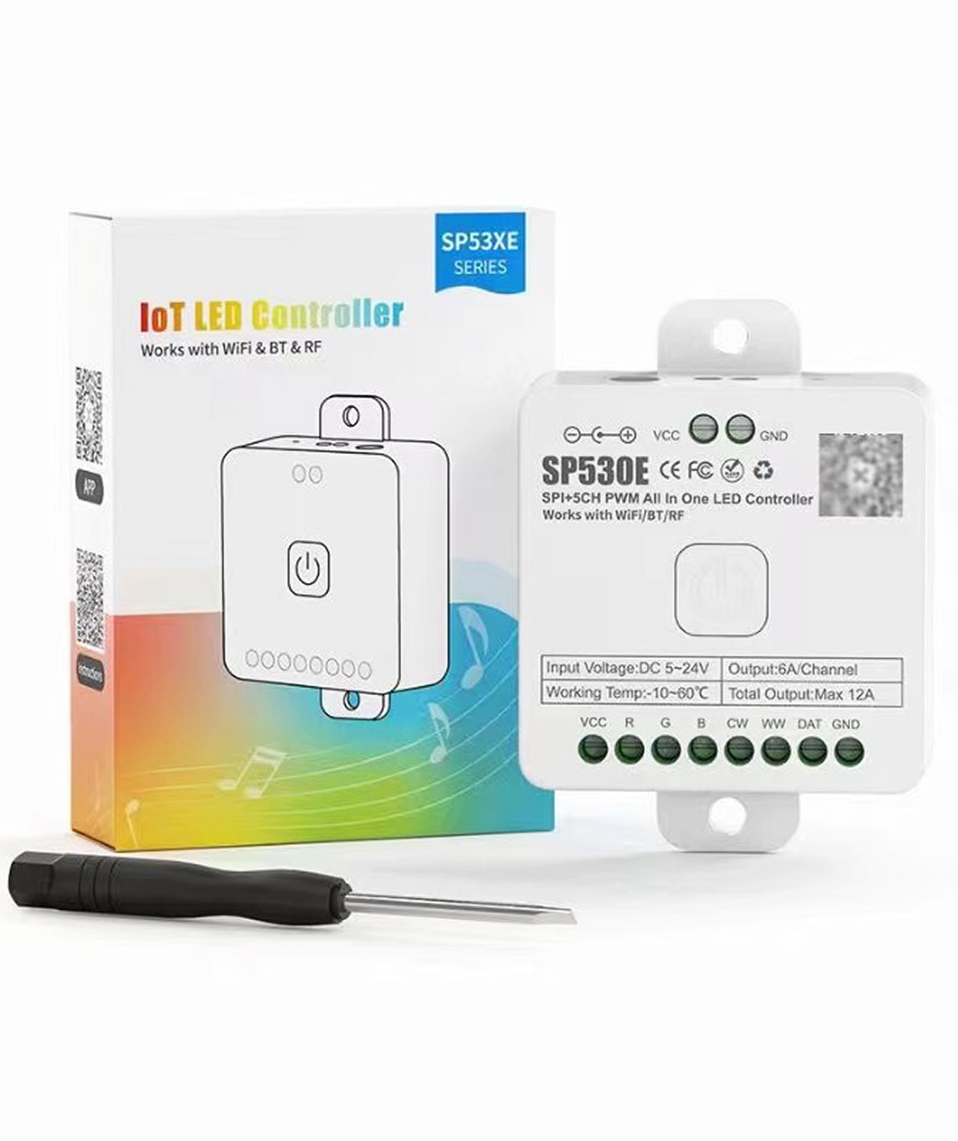 SP530E – WiFi Bluetooth RF Music LED Strip Light Controller