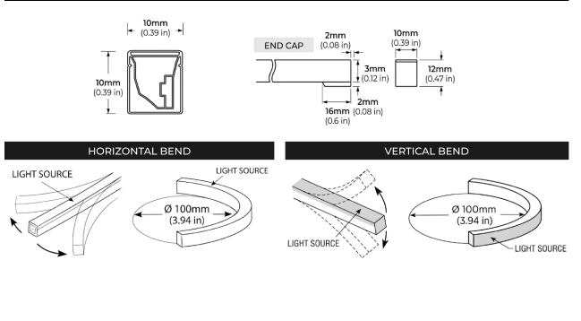LNTV-1010 Dimensions