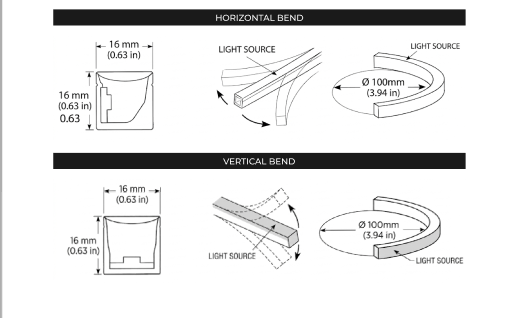 LNTV-1616-RGBW Dimensions