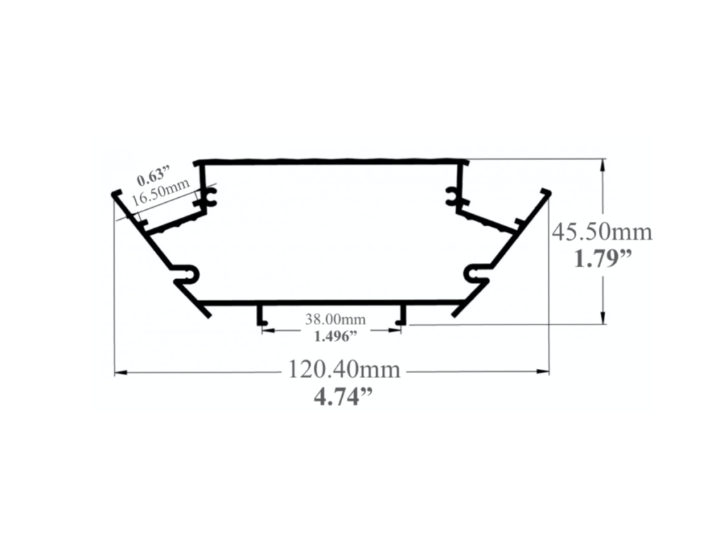 533ASL – Two Sided Linear LED Channel