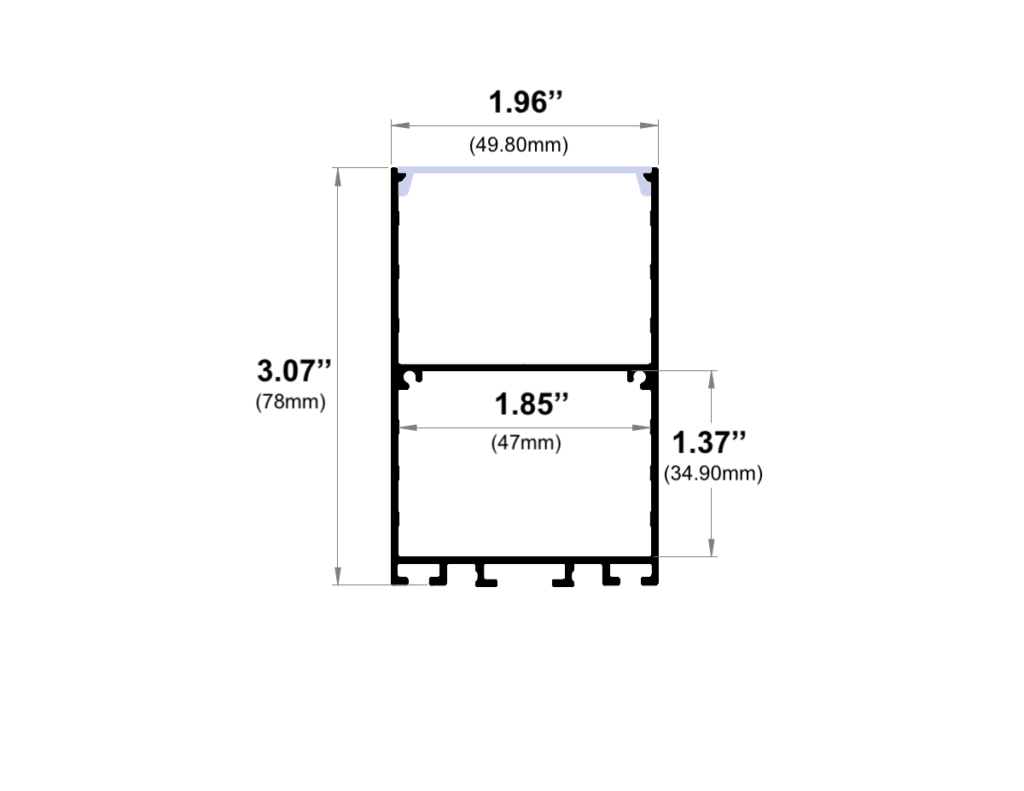 580ASL – Linear Pendant LED Channel
