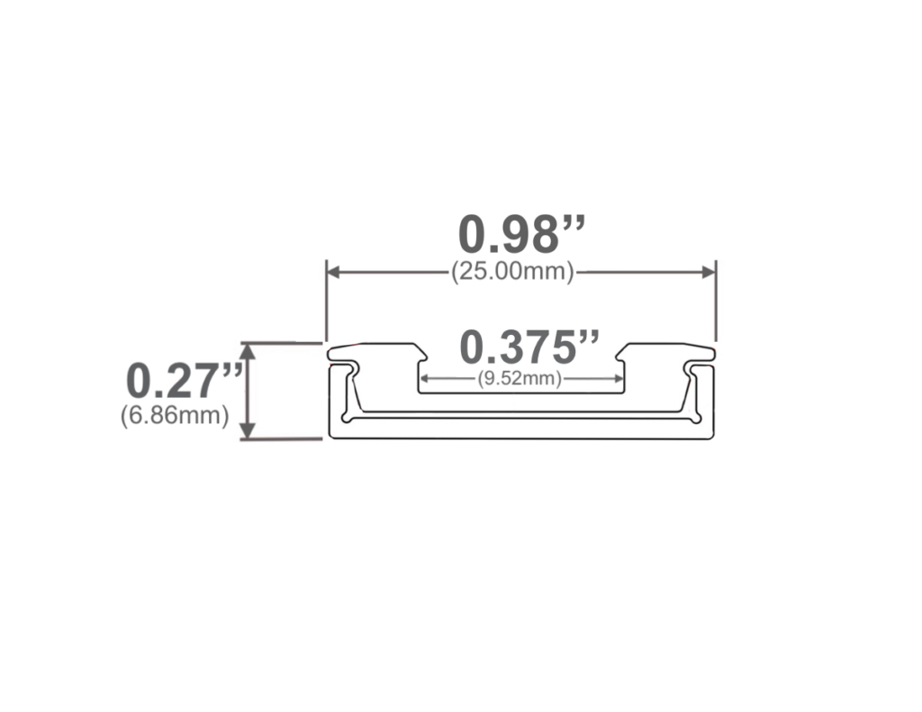968ASL – Ultra Low Profile Slimline LED Channel