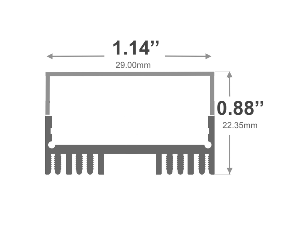2147ASL – Square LED Channel